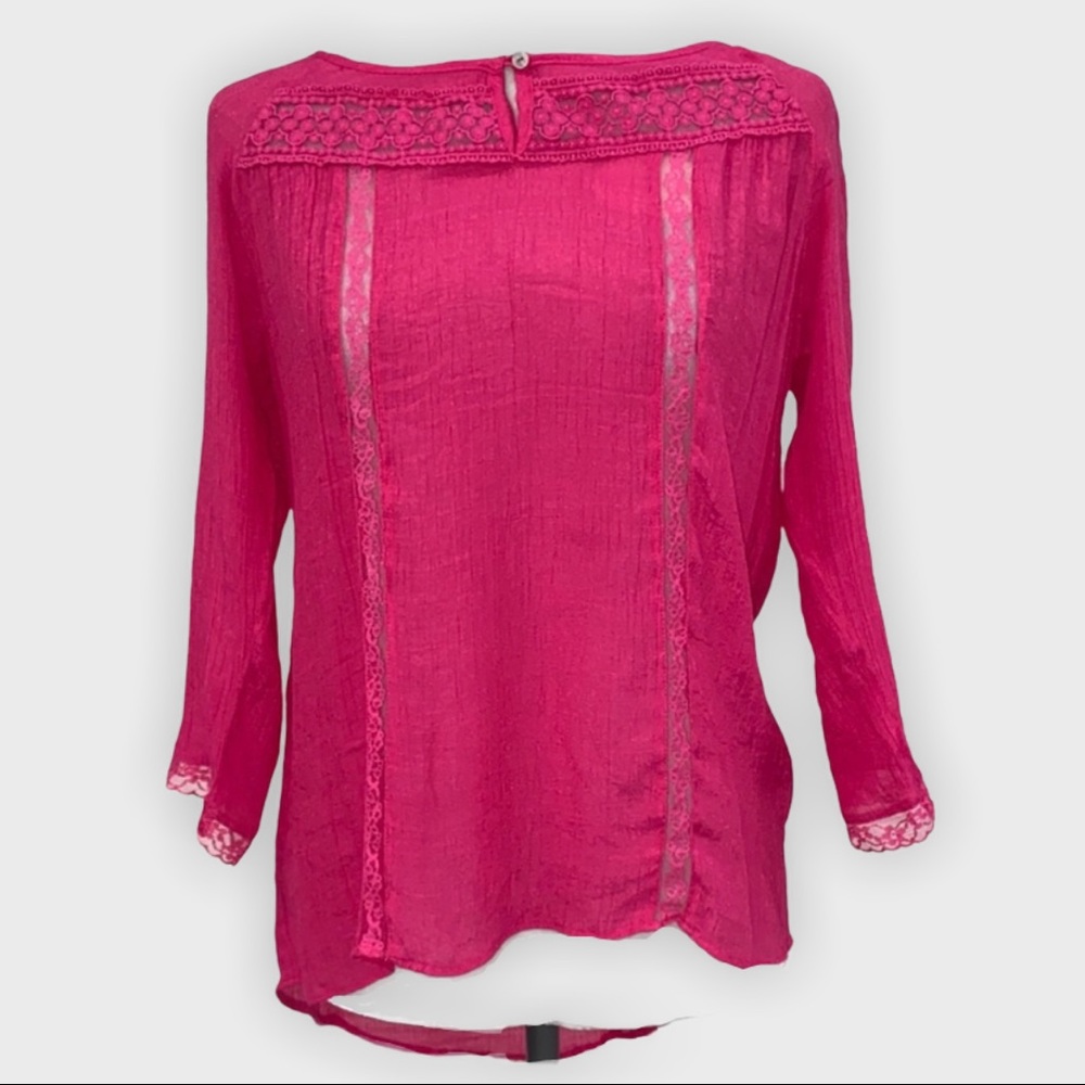 Dress Barn blouse hot pink size M
